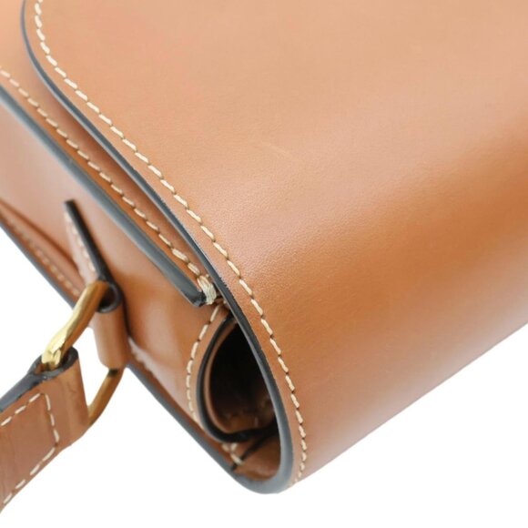 Celine  Triomphe Leather Shoulder Bag Brown - Picture 6 of 14